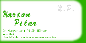 marton pilar business card